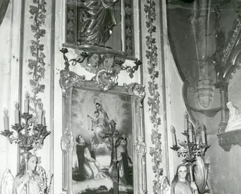 Eglise paroissiale de ROUMEGOUX 1976 45 FI4032 La remise du Rosaire. (Cliché André MUZAC)