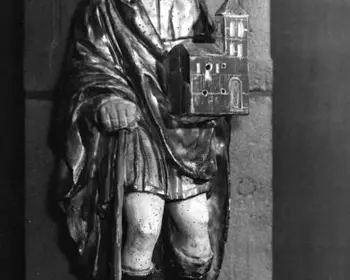 Statue de saint Géraud. - Cliché P. Parry. - N.et b. 1972 45 Fi 3780
